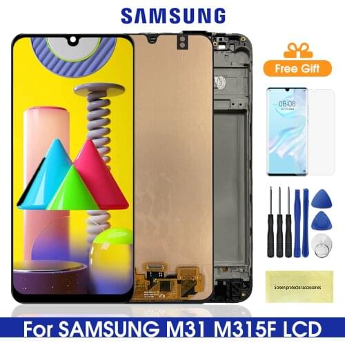 M315 Lcd For Samsung Galaxy M31 M315 M315F/DSN M315F/DS LCD Display Touch Screen Digitizer Assembly Parts For Samsung M315