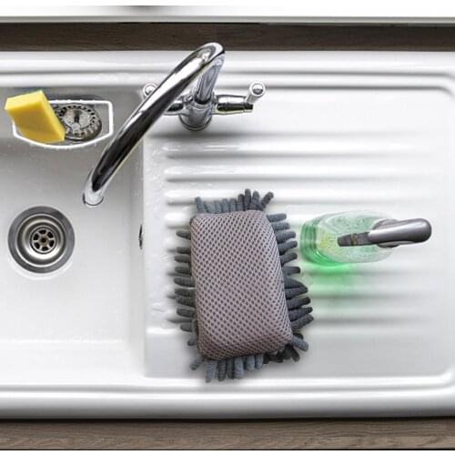 2Pcs Microfiber Shag Cleaning Tool Sponge Whiteboard Eraser for Office Wash Gloves Brush Pad Wash Sponge Cleaning Wiping Pad