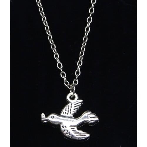 20pcs New Fashion Necklace 21x19mm swallow Pendants Short Long Women Men Colar Gift Jewelry Choker