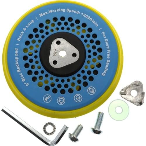 6 Inch 9-Hole Multi-functional Sanding Pad Sander Backing Pad Sanding Disc Dust Free Hook and Loop Power Tools Accessories