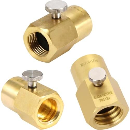 CO2 Carbonator Cylinder Canister Refill Adapter Filling Adaptor to W21.8-14 or CGA320 Connector