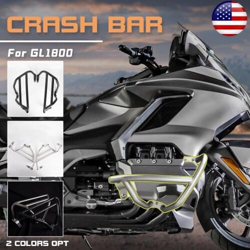 Motorcycle Stainless Steel Crash Bar Engine Guard Protector Extender Frame Sliders Bumper For Honda GL1800 F6C 2018 2019 2020