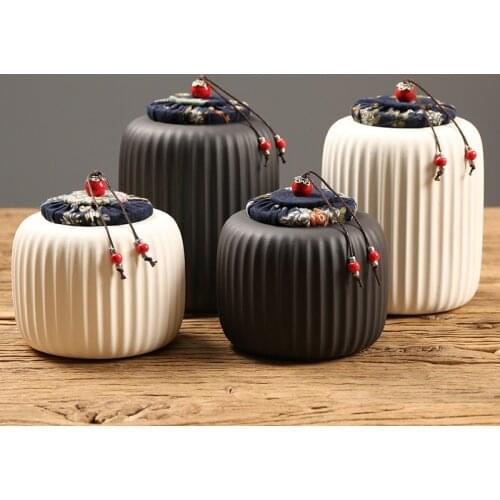 White Black Ceramics Urn Dog Cat Pet Funeral Ashes Urn Holder Ceramic Casket Memory Keepsake Human Cremation