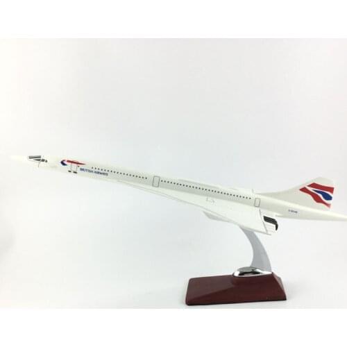 FREE SHIPPING 45-47CM CONCORDE BRITISH AIRWAYS MODEL PLANE AIRCRAFT MODEL TOY AIRPLANE BIRTHDAY GIFT