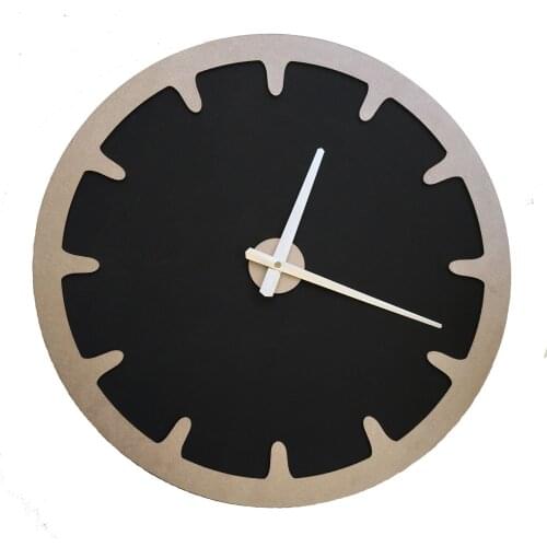 North Designed Nero Silver Bar Decorative Wall Clock 48 Cm