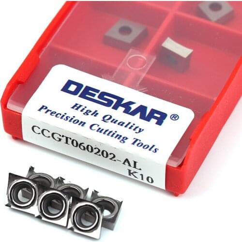 DESKAR100% original CCGT060204 CCGT060202 CCGT09T302 CCGT09T304 CCGT09T308 CCGT120404 AL K10 aluminum carbide blade copper knife