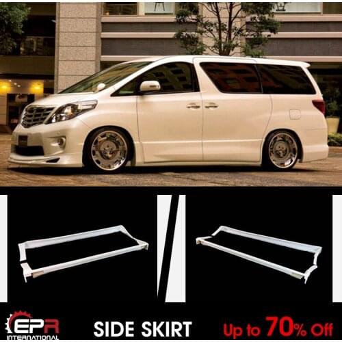For 08-15 TOYOTA Alphard Vellfire 20 series AH20 AD Style FRP Unpainted Side Skirt Exterior Accessories kits