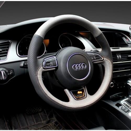For Audi A4L/A3/A6L/Q5L/Q3/A5/Q7 DIY custom leather special all-inclusive steering wheel cover car interior accessories