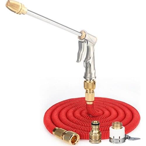DWZ High-pressure Household Car Wash Water Gun Hose Hose Garden Tools Telescopic Clean Watering Nozzle Artifact Set Plumbing