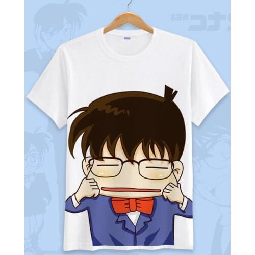 2021 New Anime Detective Conan T Shirt Women Men Summer Short Sleeve Clothing Streetwear Hip Hop T-shirt Conan Fans Collection