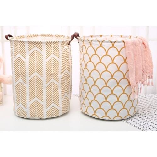 Nordic Style Canvas Storage Bag For Toys Clothes Kids Room Organizer Bag Pouch Canvas Storage Pouch Stand Bag For Kids 40CMX50CM