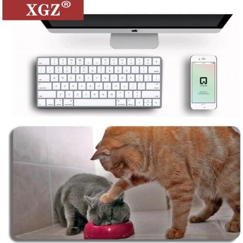 Xgz Cartoon Cat Game Pad Mouse Pad Free Shipping Large 90x40cm 80x30cm Mouse Pad Keyboard Pad Table Xl Mouse Pad Rubber Non-slip