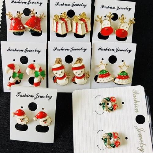 IVYYE Christmas series Fashion Anime Cartoon Earring Cute Animal Stud Earrings For Women Girls Kids Birthday New Gifts