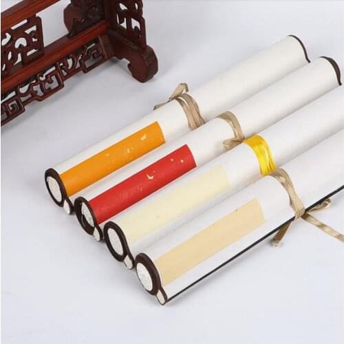 1pc Multiple Colour blank Batik Wall Hanging Scroll Rice Xuan Paper Ink Brush Calligraphy painting Scroll 32x95cm