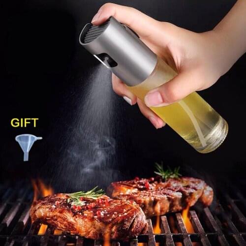 Kitchen Baking Olive Oil Spray Bottle Vinegar Spray Bottles Water Pump Glass Gravy Boats Grill Sprayer Kitchen Tools Salad BBQ