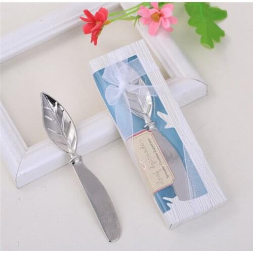 Leaf Shape Butter Knife Cheese Tool Bread Handle Master Butter Tool Spreader Silver Plate Vintage Stainless Steel Silver ware