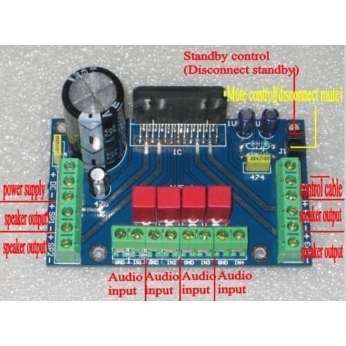 TDA7388 Four Channel 4 x 41W Audio Power Amplifier Board BTL PC Car Amp