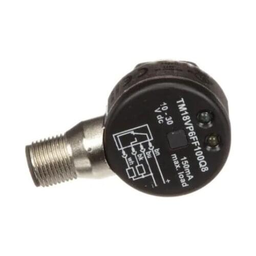 TM18VP6FF100Q8 Sensor, Photoelectric, BGS, 100mm Range, 10-30VDC, PNP, M12, 42042