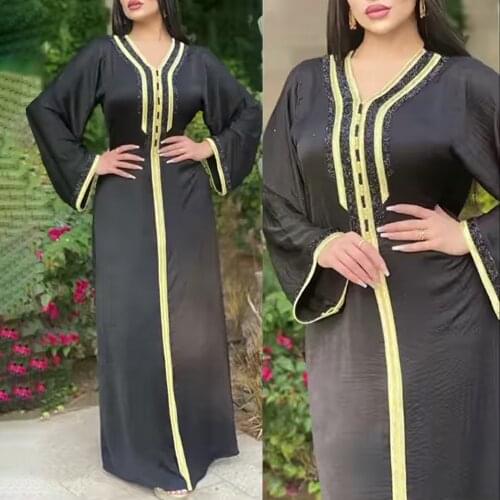 UCN Abayas For Women Dubai Turkish Pakistani Evening Gowns Elegant Ladies Islamic Clothing Muslim Fashion Plus Size Kaftan