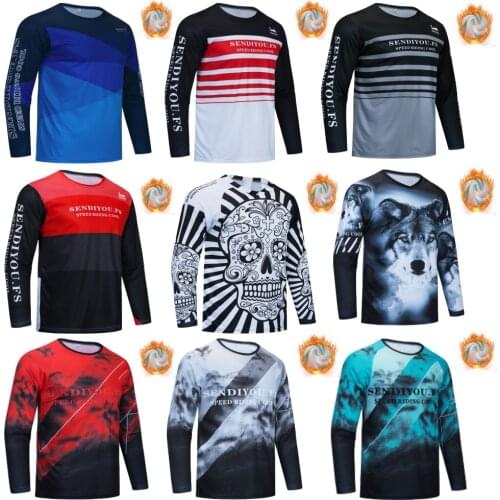 TKCK long sleeve cycling clothing professional winter warm wool team mountain bike clothing mtb 2020 cycling jersey sports team