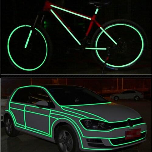 Bike Reflective Stickers Cycling Motorcycle Fluorescent Reflective Tape MTB Bicycle Adhesive Tape Bicycle Accessories