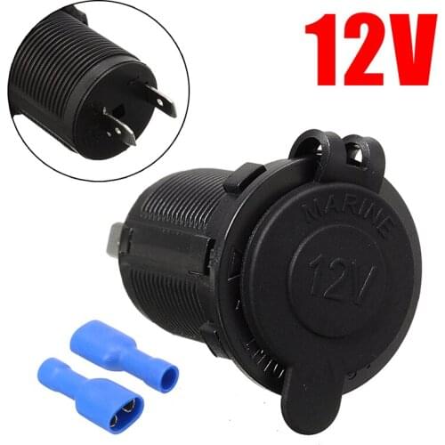 Waterproof Car Motorcycle Cigarette Lighter Female Plug Outlet Adapter Black DC 12V-24V Cars Power Socket Connector Accessories