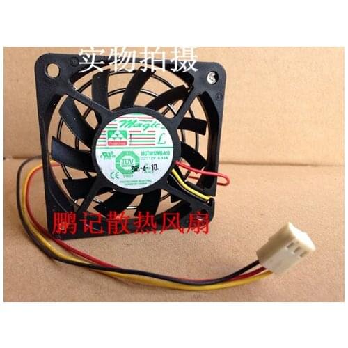 Magic MGT6012MR-A10 DC 12V 0.12A 60x60x10mm 3-wire Server Cooling Fan