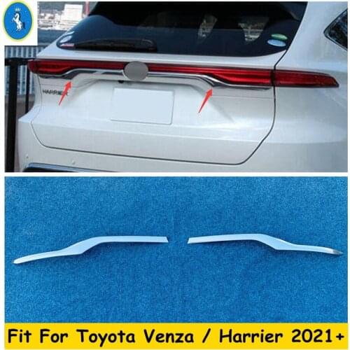 Yimaautotrims Rear Trunk Tail Tailgate Door Stripes Cover Trim Exterior Accessories Protection For Toyota Venza / Harrier 2021