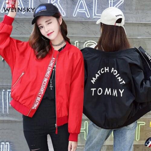 Women Fashion Baseball Jackets 2019 New Korean Fashion Coat Women Jacket Youth Bomber Jackets Streetwear Baseball Uniform