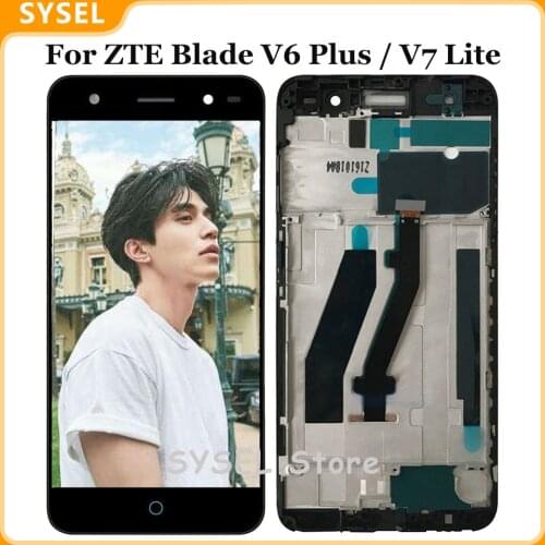 For ZTE Blade V6 Plus LCD Display Touch Screen Panel Digitizer Glass Assembly For ZTE V7 Lite LCD Display With Frame