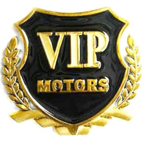 1pc 3D VIP MOTORS Logo Metal Car Chrome Emblem Badge Decal Door Window Body Auto Decor DIY Sticker Car Decoration Styling