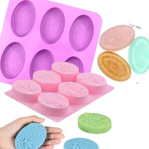 2PCS/Set Bee European Style Flower Shape Soap Silicone Mold Cake Decorating Tool Homemade DIY Ice Cream Chocolate Mooncake Mould