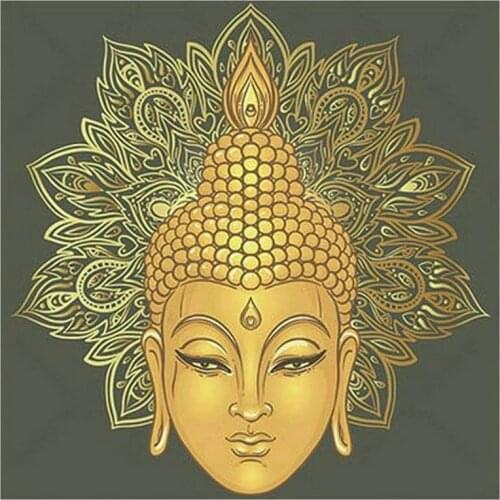 5d diy diamond painting buddha sticker full square / round canvas embroidery religious landscape diamond mosaic 3d diamond art