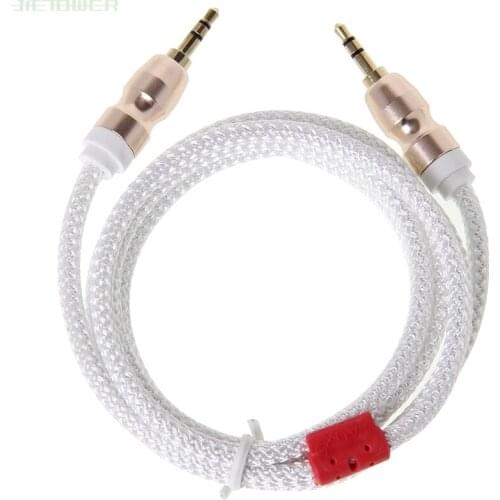 300pcs/lot Wollens thick wool fabric Audio Cable 3.5 mm to 3.5mm Aux Cable Male to Male Kabel Car Aux Cord for xiaomi/Samsung
