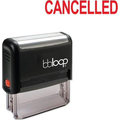 Bbloop "Cancelled" Self-Inking Rubber Stamp