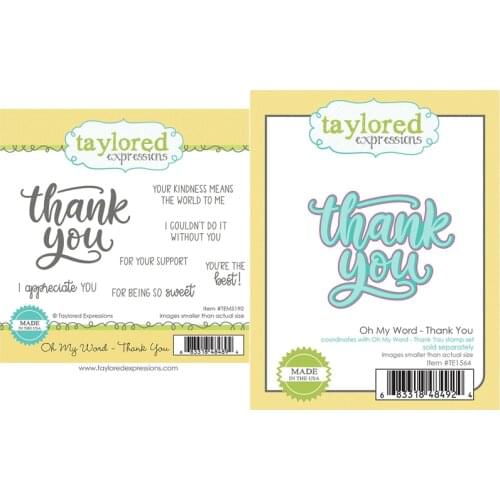 CH 2021New Arrival THANK YOU Metal Cutting Dies and stamp For Scrapbooking Practice Hands-on DIY Album Decor Card Craft Dies