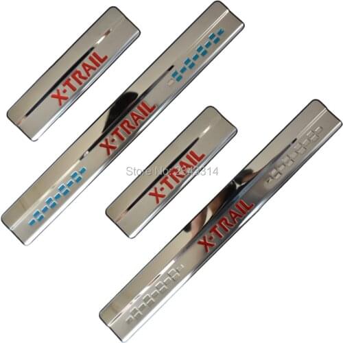 For Nissan X-TRAIL T32 2014-2019 2020 Accessories Stainless Door Sills Scuff Kick Plate Protectors Trim Guard Cover Car Styling