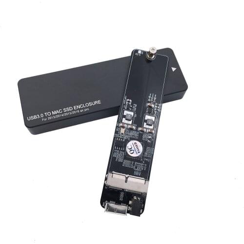 HDD Enclosure For 2013 14 15 16Apple A1465A1466A1398A1502 SSD To USB3.0 Mobile Hard Disk Box AIR Adapter Converter Aluminum Case