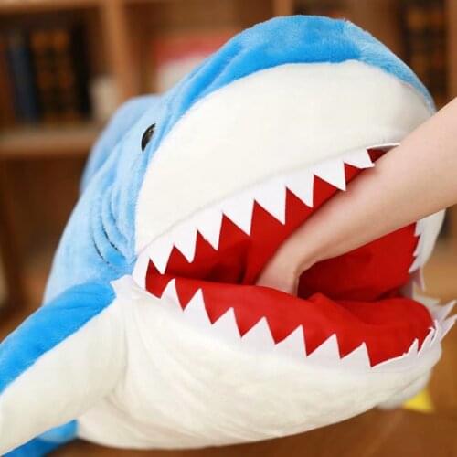 Hot sale 1pcs 90cm Funny Soft Plush Shark Doll Stuffed Animals Kids Toys for Children Pillow Gifts Children gift home pillow