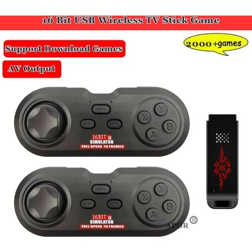 Hotsale USB TV Stick Retro Video Game Portable Console With Dual 2.4G Wireless Players Built-in Classic 2000+ Games Dropshipping