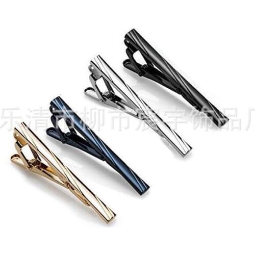 20pcs/lot Copper Tie Clips Simple Business Tie Clip 4 Color Plating Tie Pin Bars Mens Jewelry Wholesale Mixorder