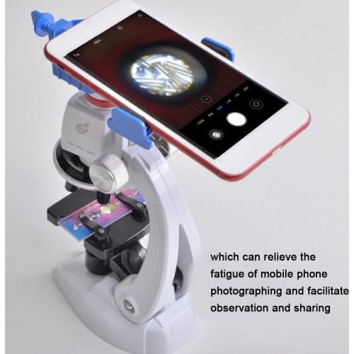 HD1200 Times Microscope Childrens Microscope Suit With Mobile Phone Holder SimulationScience And Education Toys Microscope Kit