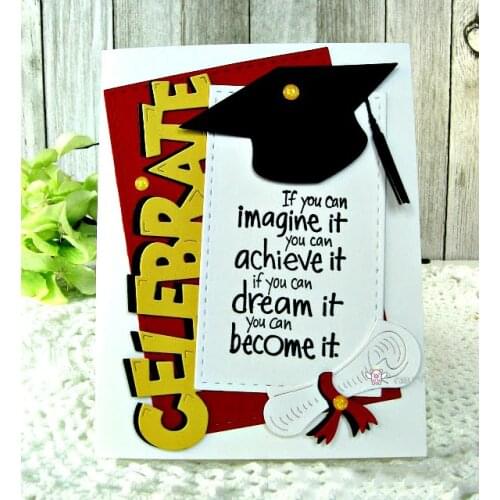 Mmao Crafts Metal Steel Cutting Dies New Graduation hat certificat Stencil For DIY Scrapbooking Paper/photo Cards Embossing Dies