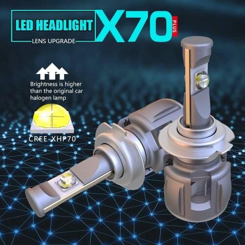Powerful D2S D4S 120W 15600LM H7 Car LED Headlight Kit CREE XHP70 Chip 6000K Driving HeadLamp Bulbs H4 H8 H11 9005 9006 9012 D2R