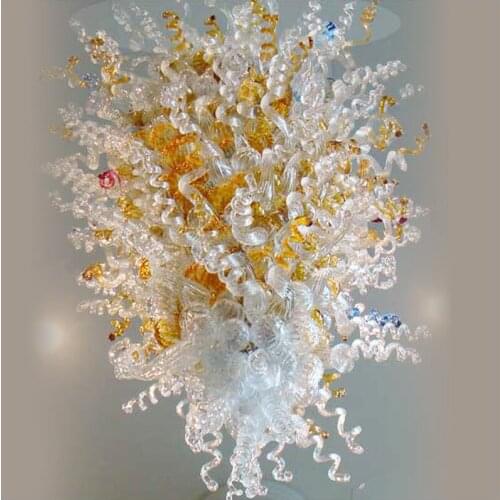 New House Decor Handmade Blown Glass Chandeliers Modern Crystal Handmade Blown Glass Pendant Lights