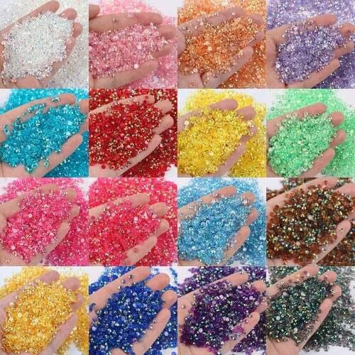 Wholesale Transparent AB Resin Rhinestones Jelly Non hotfix Rhinestone Craft Supplies Crystal For Bottles Mugs Tumbler