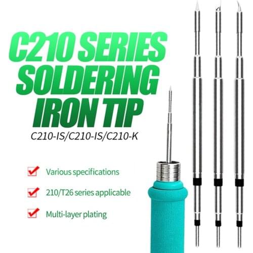 RELIFE RL-C210 Universal Soldering Iron Tips Solder Iron Sting for Jabe JBC C210 Sugon T26 T26D Welding Iron Handle Power Tools