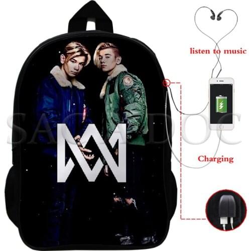 Marcus & Martinus Backpack School Bags for Teenagers Boys Girls USB Charge Multifunction Laptop Backpack Travel Bags Rucksack
