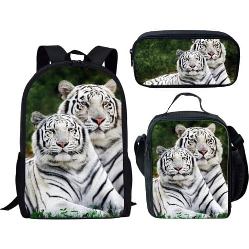 Tiger Animals Print Backpack Women Travel Backpacks Female School Bag for Teenage Girls Book Mochilas