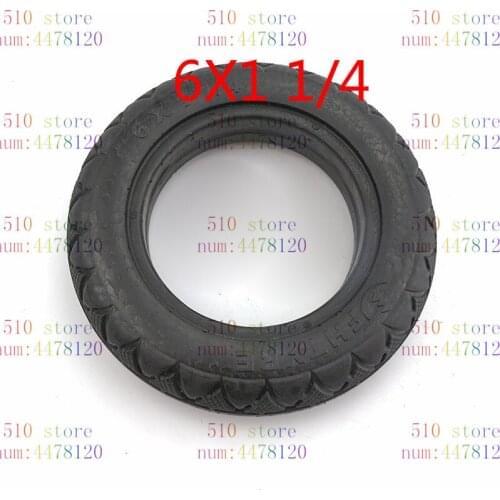 6x1 1/4 tyre upgrade version 150MM 6 inch electric scooter solid tire 6X1 1/4 fits many gas electric scooters tire